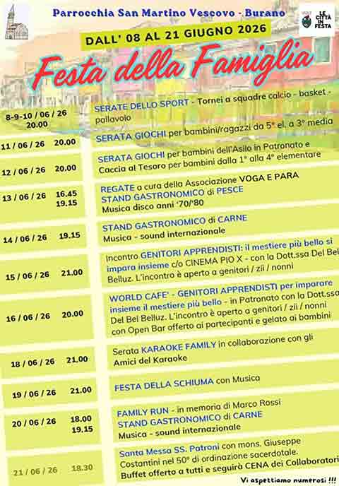 Festa della Famiglia 2026 a Burano