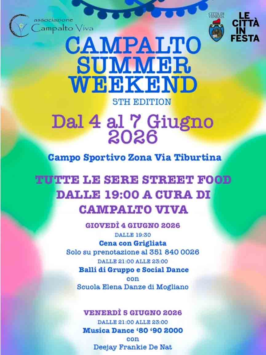 Programma Campalto Summer Weekend