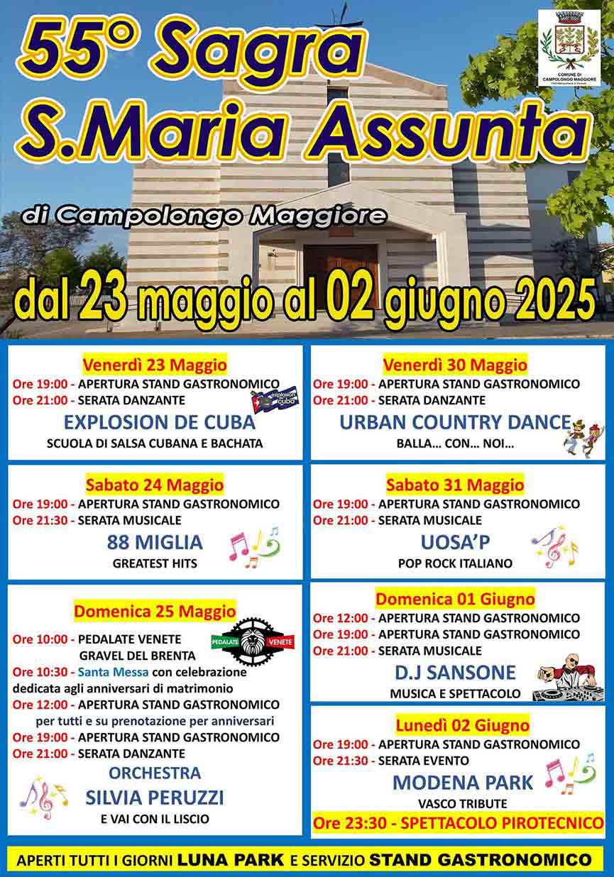 Programma Sagra di Santa Maria Assunta di Campolongo Maggiore