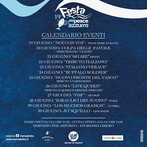 Programma Festa del Pesce Azzurro Sottomarina Lido - Chioggia