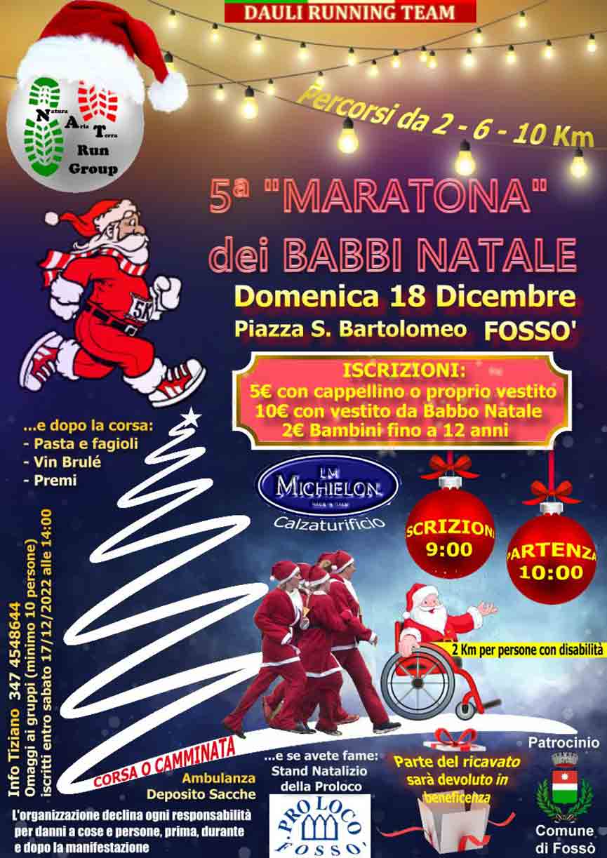 Maratona dei Babbi Natali a Fossò