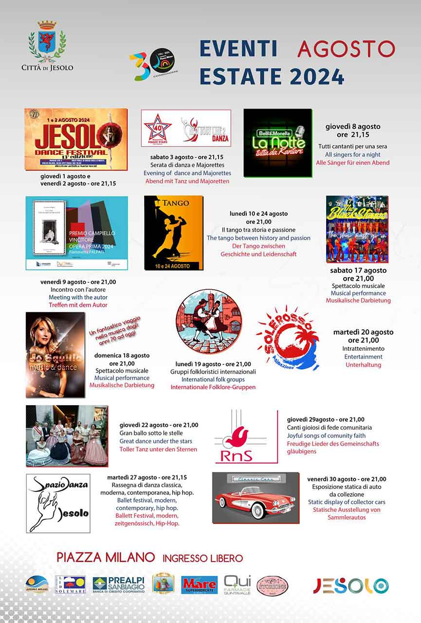 Eventi Estate in Piazza Milano a Jesolo