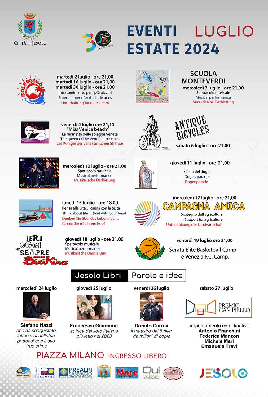 Eventi Estate in Piazza Milano a Jesolo