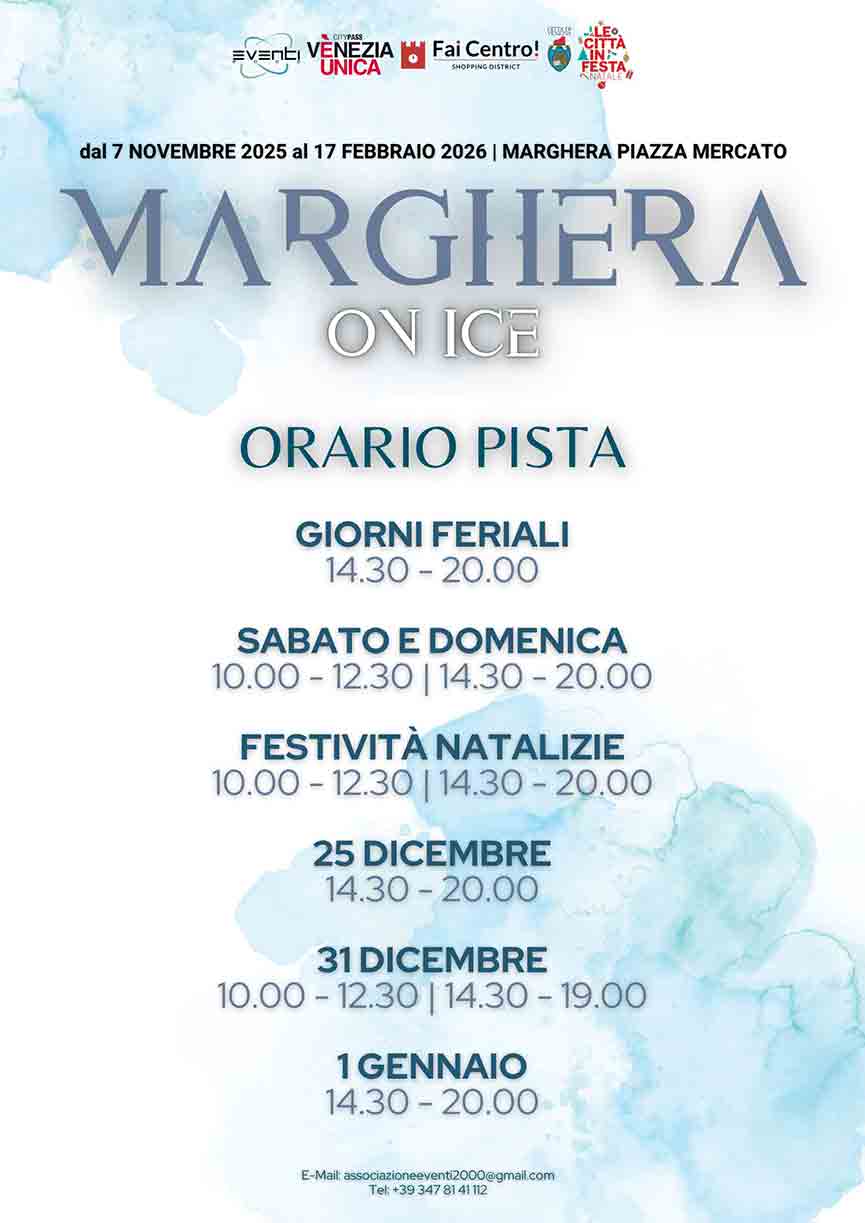Orari Pista pattinaggio ghiaccio a Marghera