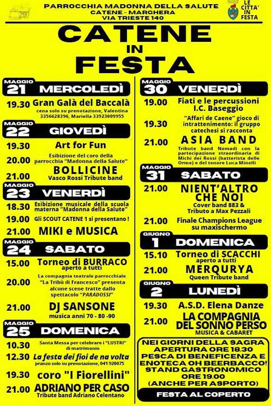 Programma Catene in Festa