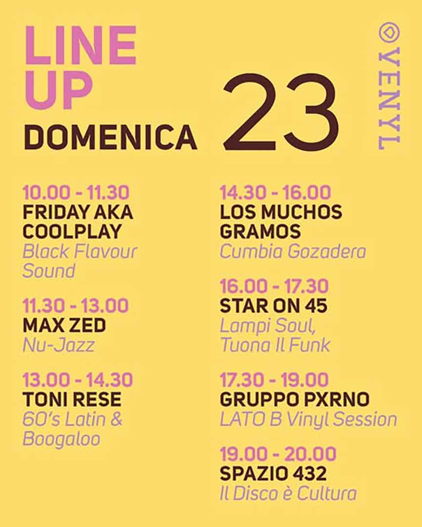Venyl. Programma 2 Fiera del Disco Marghera