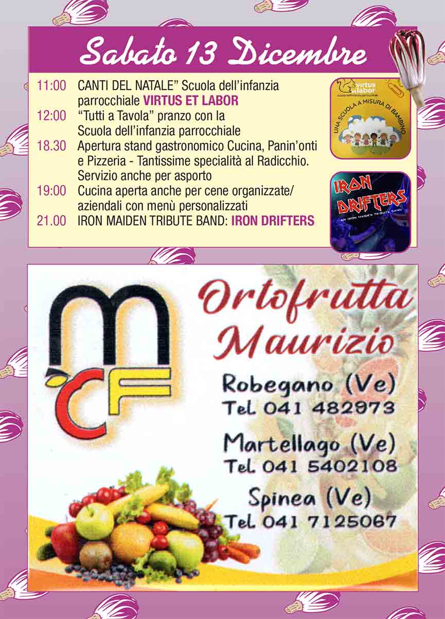 Programma Mostra del Radicchio Rosso Tardivo di Martellago