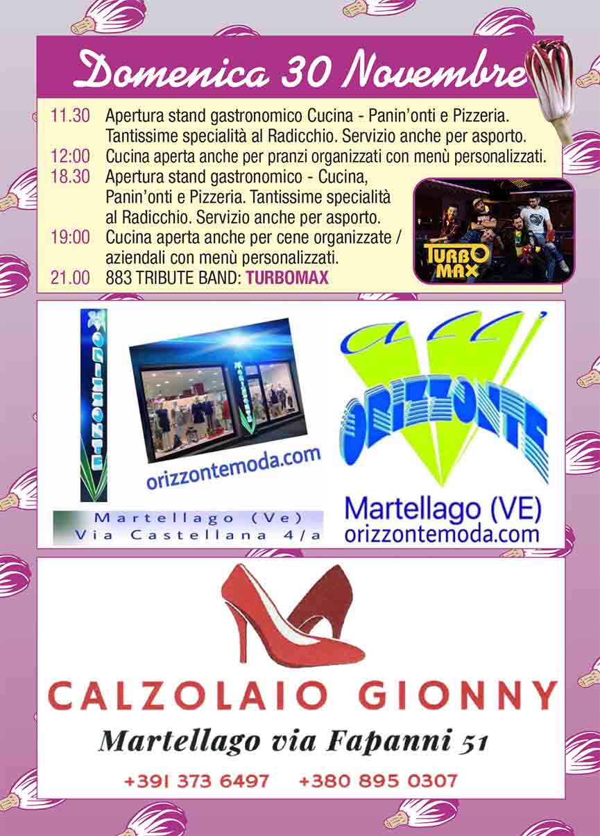Programma Mostra del Radicchio Rosso Tardivo di Martellago