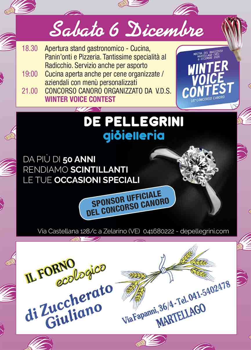 Programma Mostra del Radicchio Rosso Tardivo di Martellago