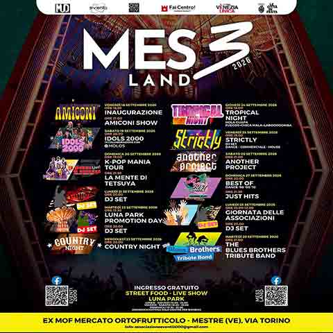 Programma di Mes3Land Mestre