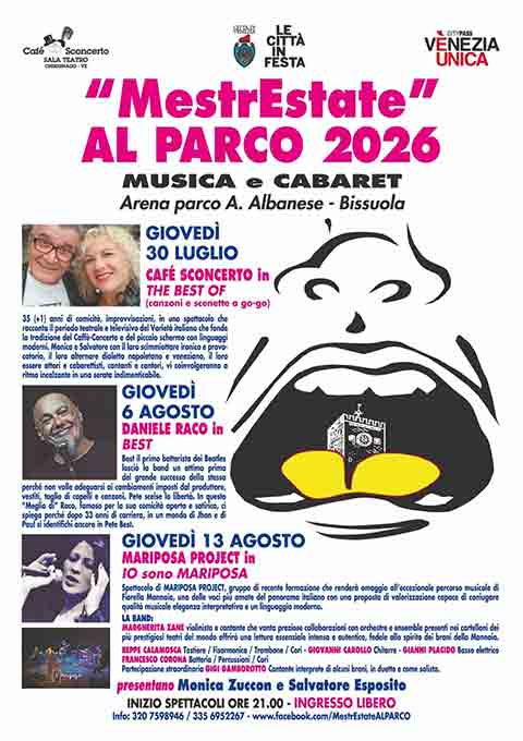Programma del Festival MestrEstate 2026 a Mestre