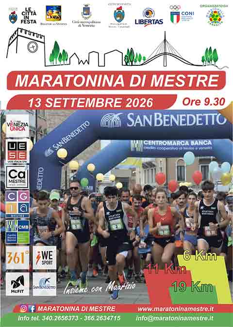 Locandina della Maratonina di Mestre