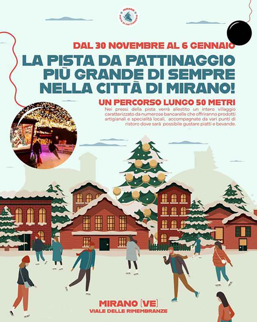 Pista pattinaggio ghiaccio a Mirano