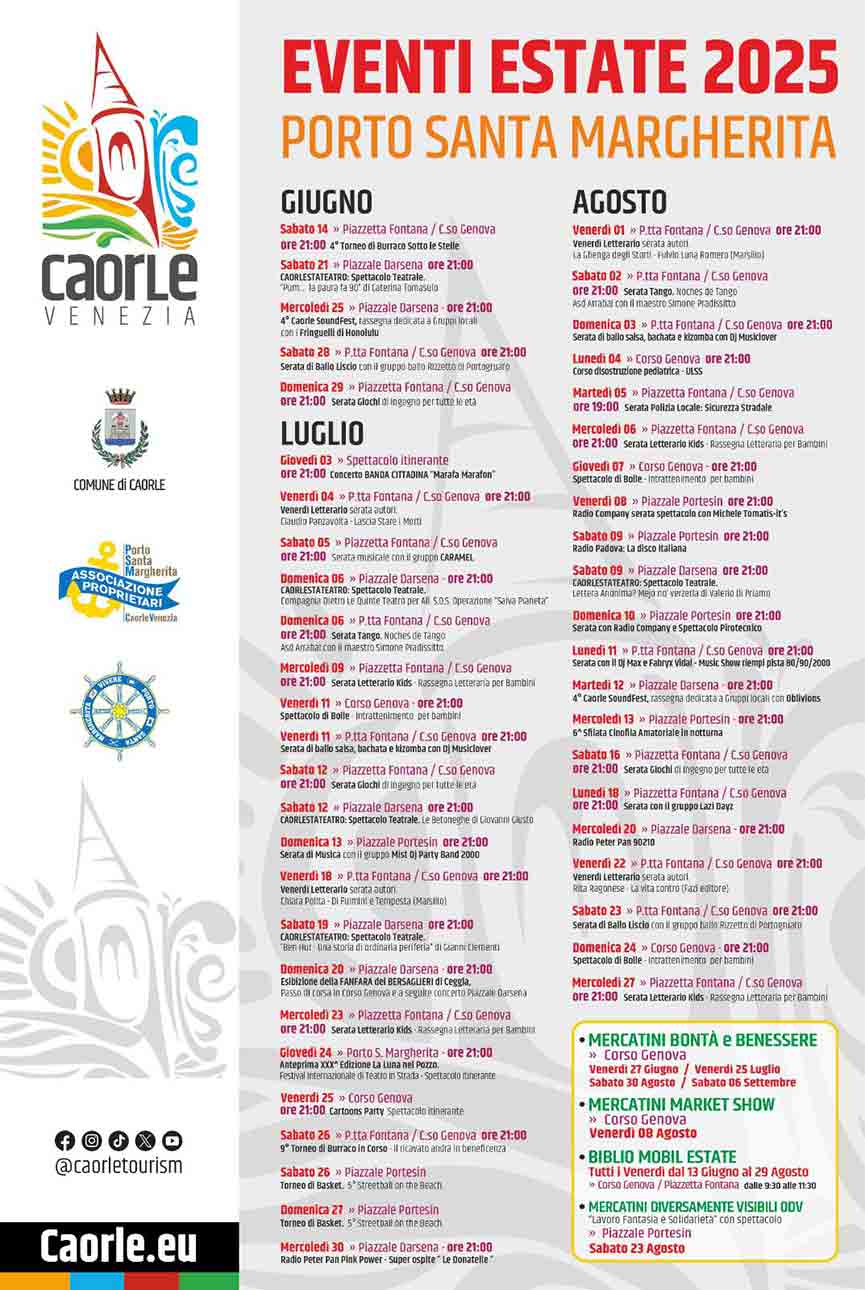 Eventi Estate Porto Santa Margherita Caorle Venezia