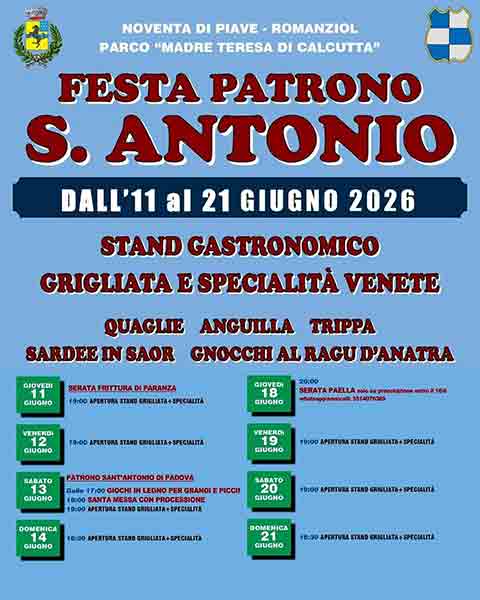 Programma della Festa di San Antonio 2026 a Romanziole