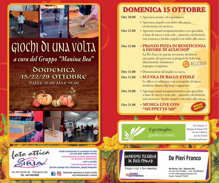 Programma Festa della Zucca Salzano