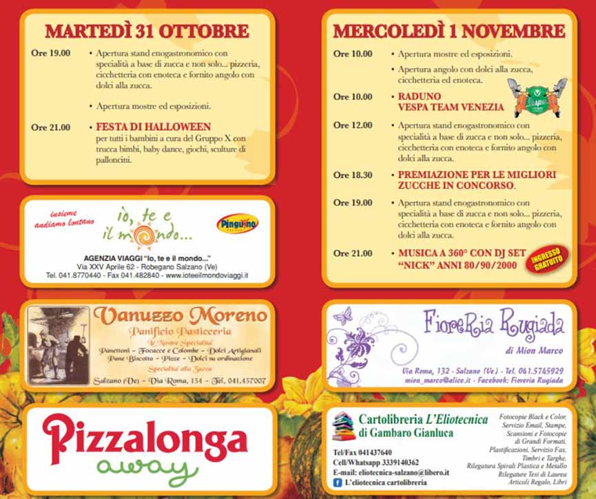 Programma Festa della Zucca Salzano
