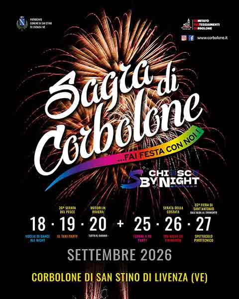 Locandina della Sagra di Corbolone di San Stino di Livenza