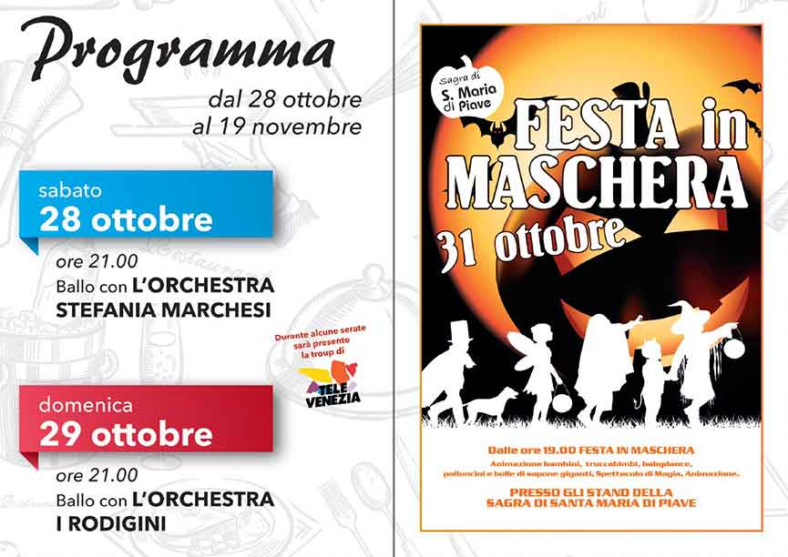 Programma Sagra di Santa Maria di Piave San Don&agrave;