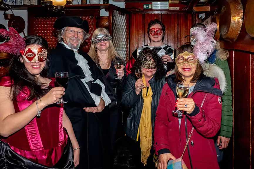 Venetian style carnival bars tour, Venice Carnival