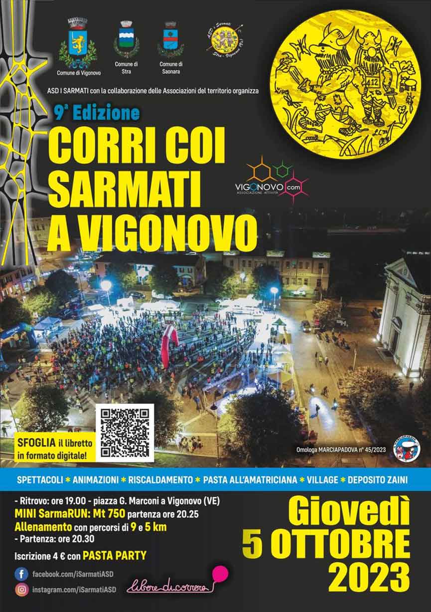 Programma Corri coi Sarmati Vigonovo