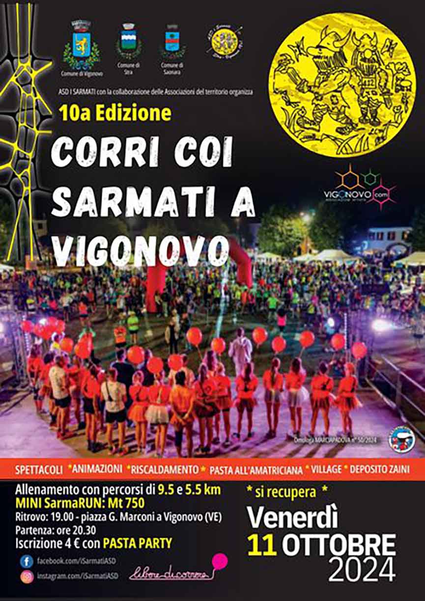 Programma Corri coi Sarmati Vigonovo