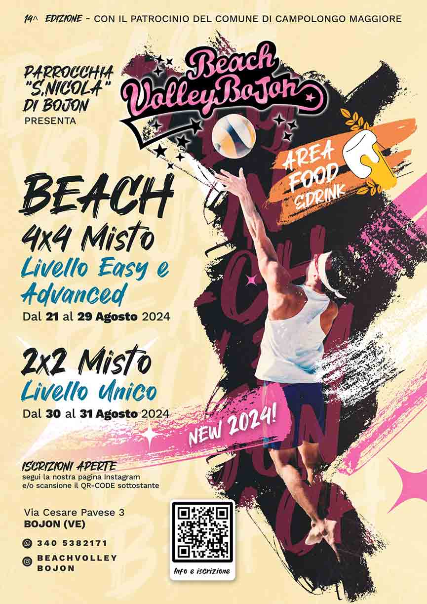 Programma del Beach Volley Bojon di Bojon
