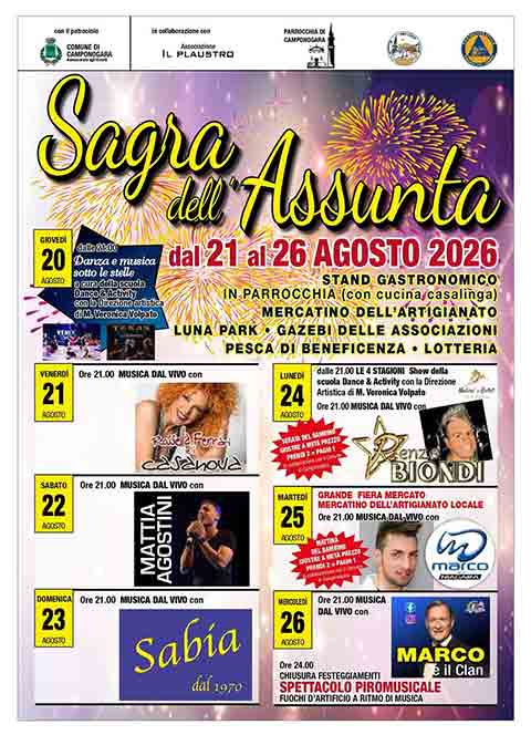 Programma della Sagra dell'Asssunta di Camponogara