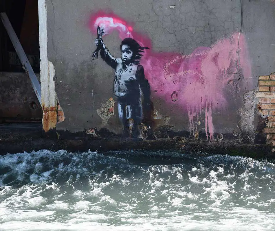 Venice's Plan to Restore a Water-Damaged Banksy Mural Rankles