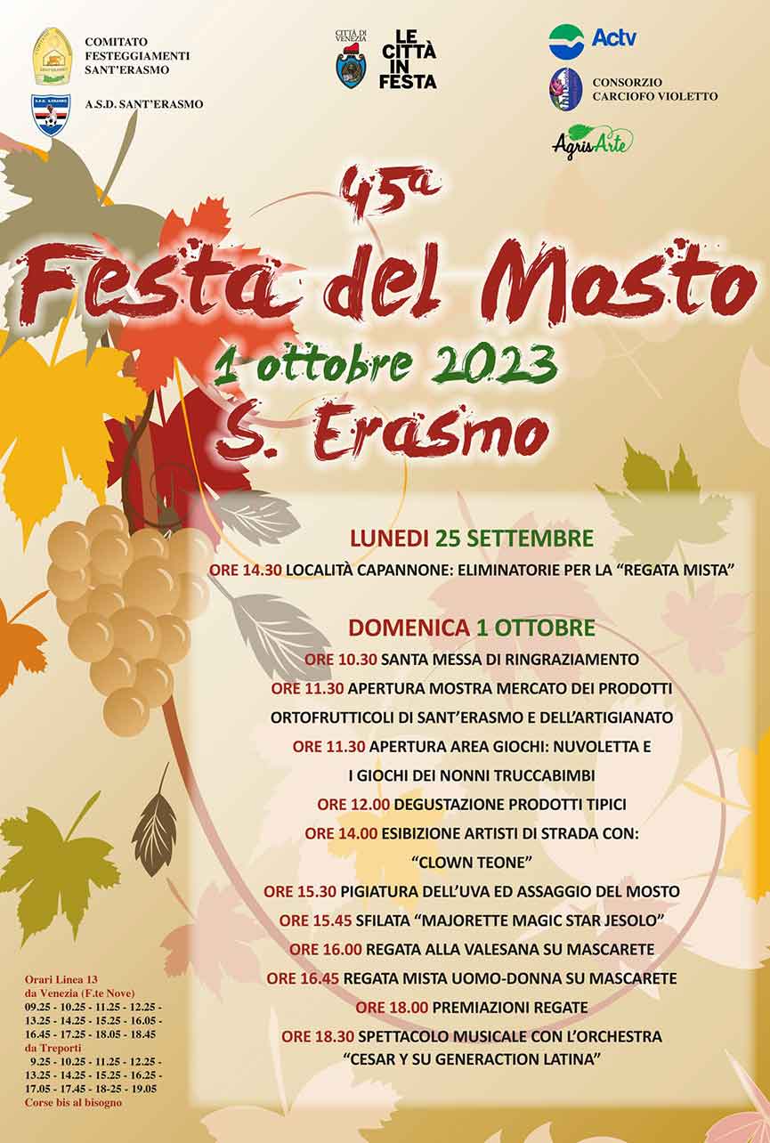 Festa del Mosto Sant'Erasmo Venezia