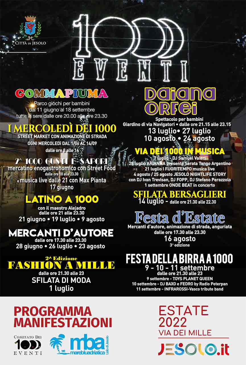 Eventi Estate in Via dei Mille a Jesolo