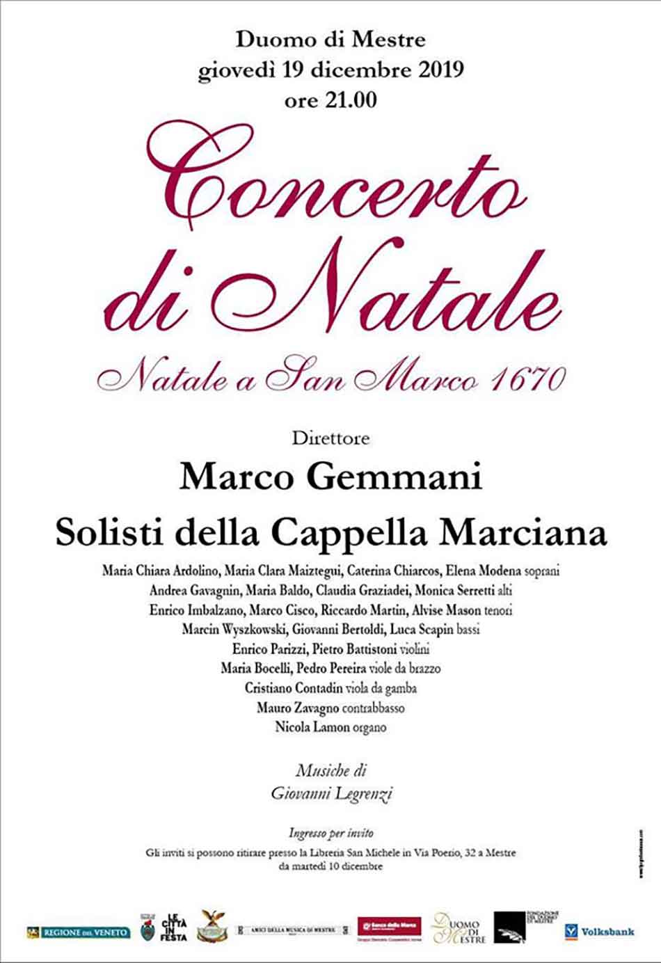 La Data Del Natale.Concerto Di Natale Mestre Duomo San Lorenzo Data Orari Programma