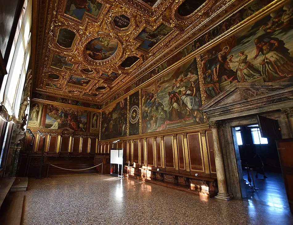 Halle der Kollegium des Dogenpalastes Venedig
