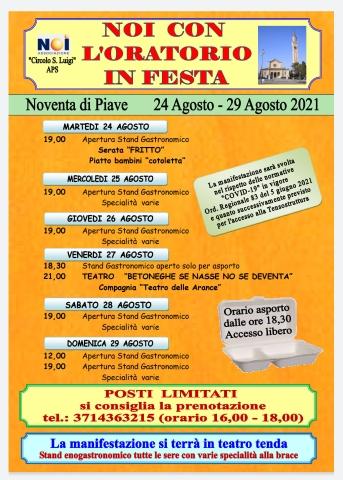 Noi con l'Oratorio in festa, Festa - Noventa di Piave