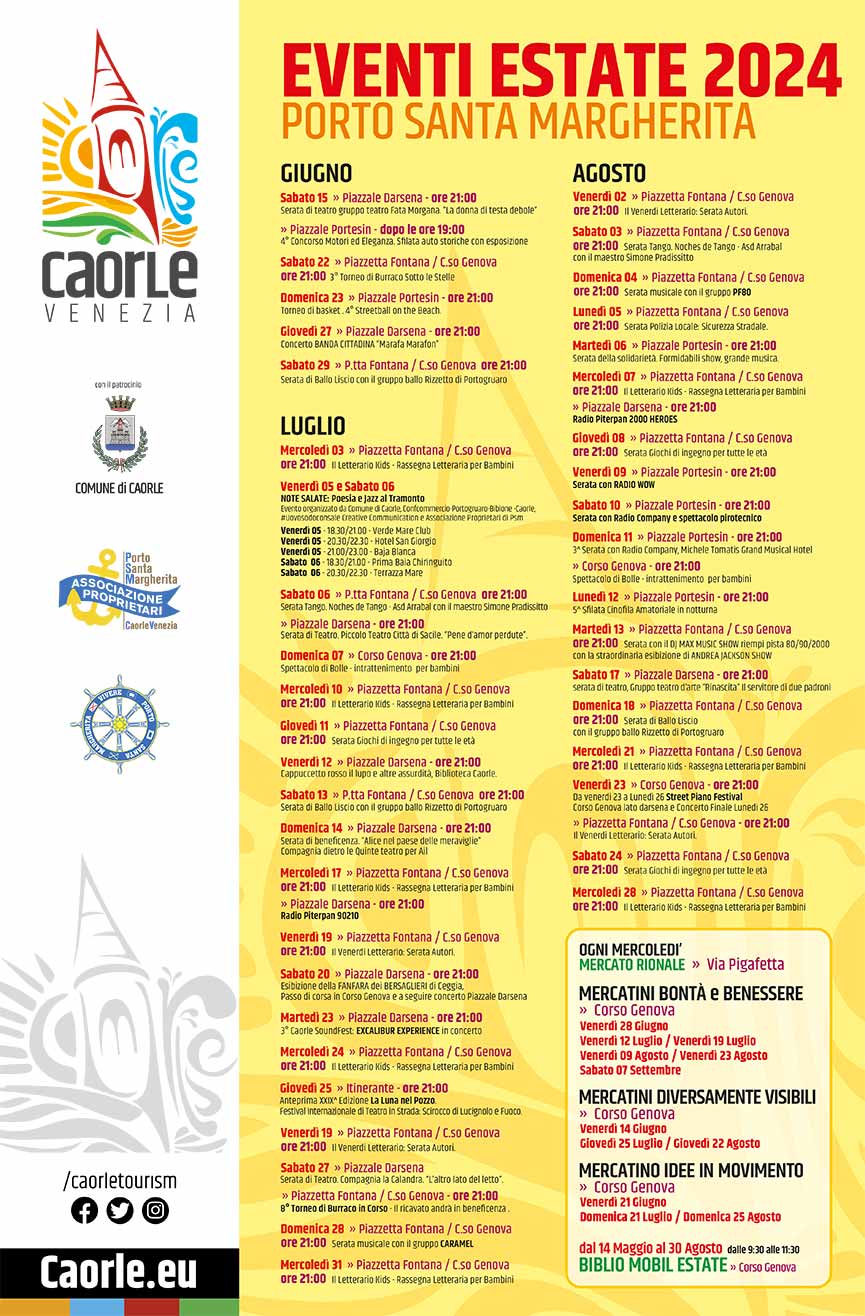 Eventi Estate Porto Santa Margherita Caorle Venezia