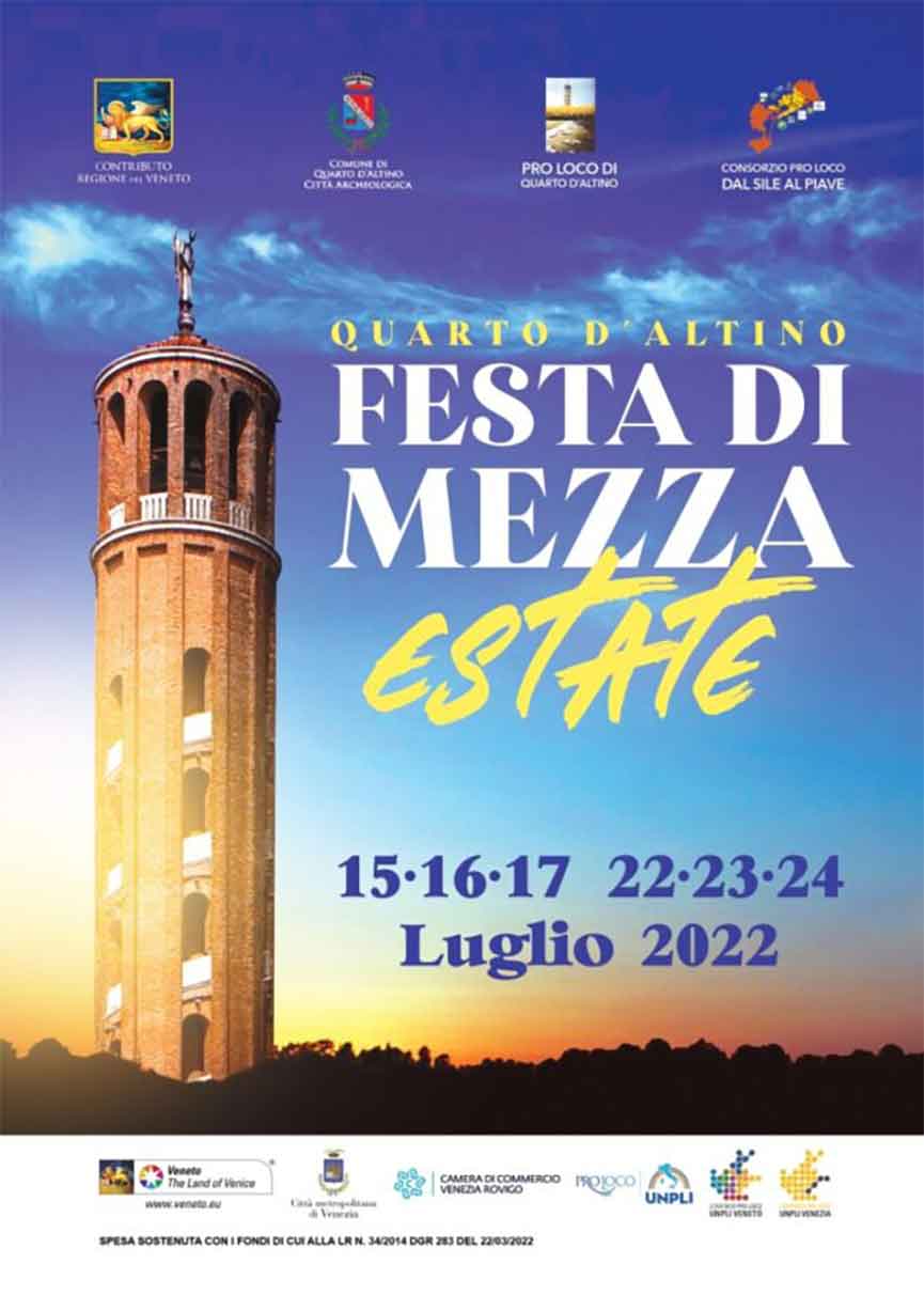 Programma della Festa di Mezza Estate di Quarto d'Altino
