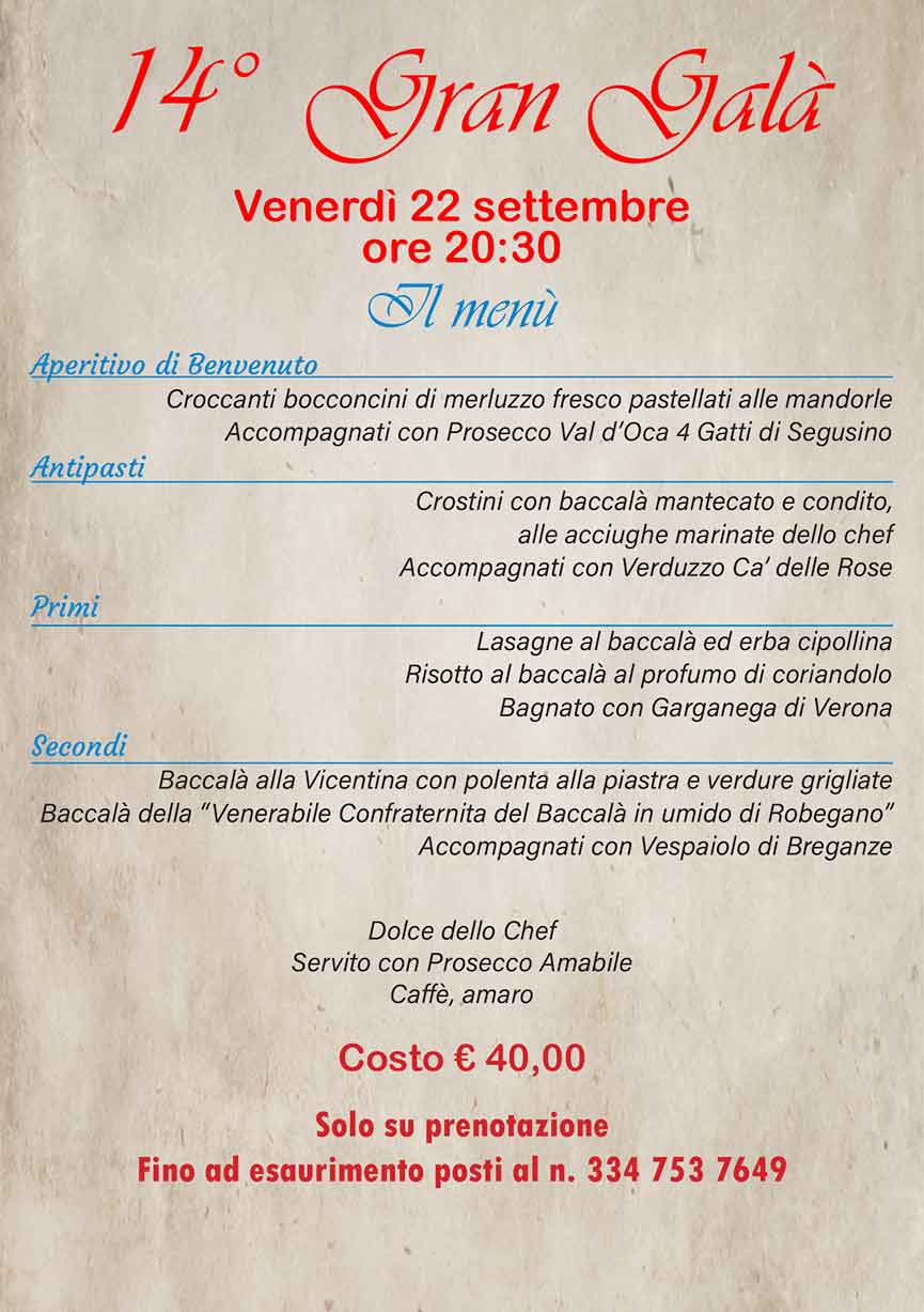 Festa del Baccalà Robegano Venezia
