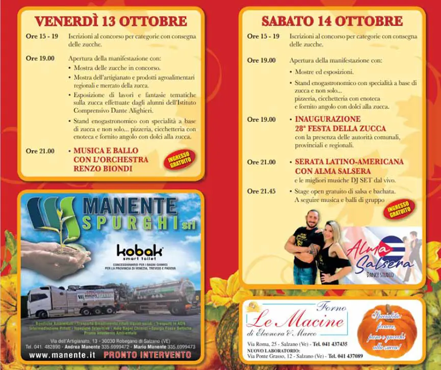 Programma Festa della Zucca Salzano
