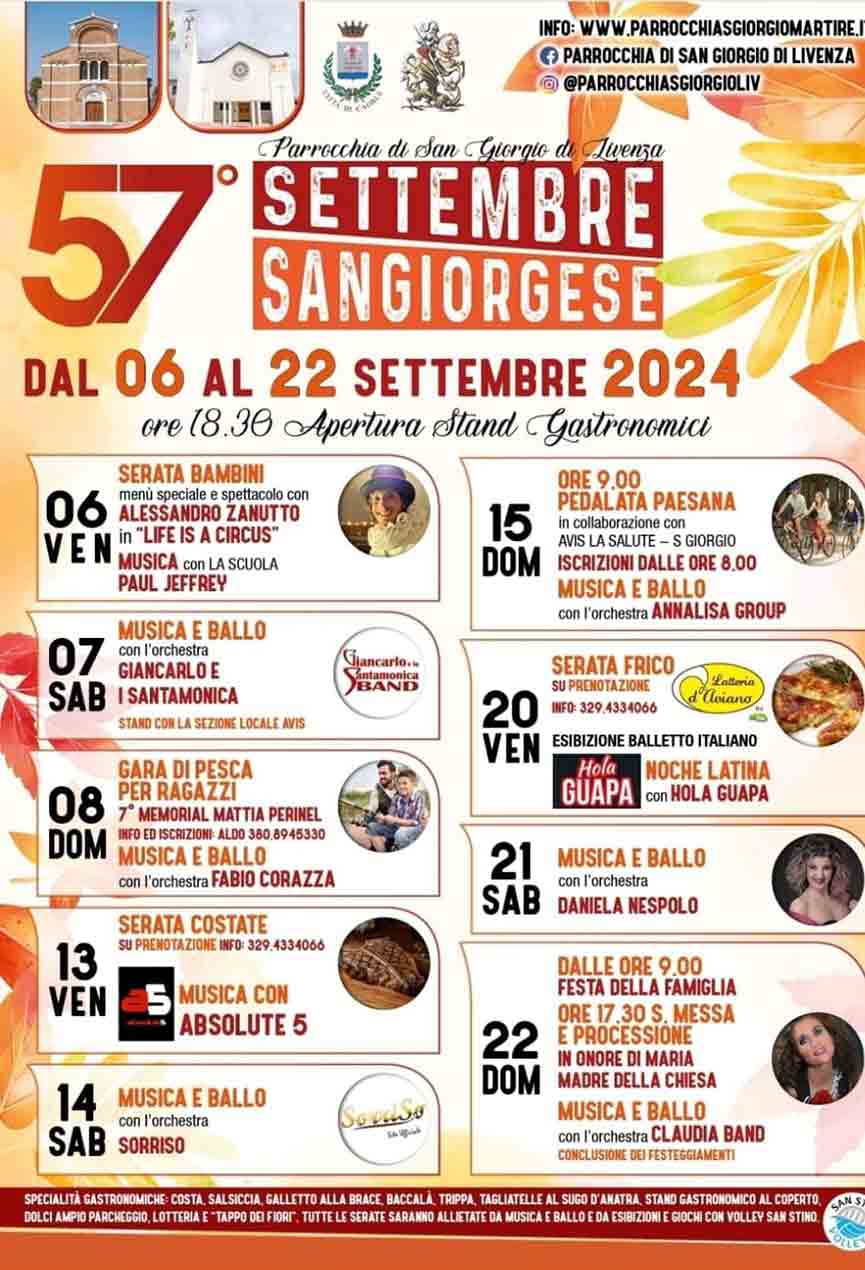 Settembre Sangiorgese, Sagra Settembrina  San Giorgio di Livenza Venezia