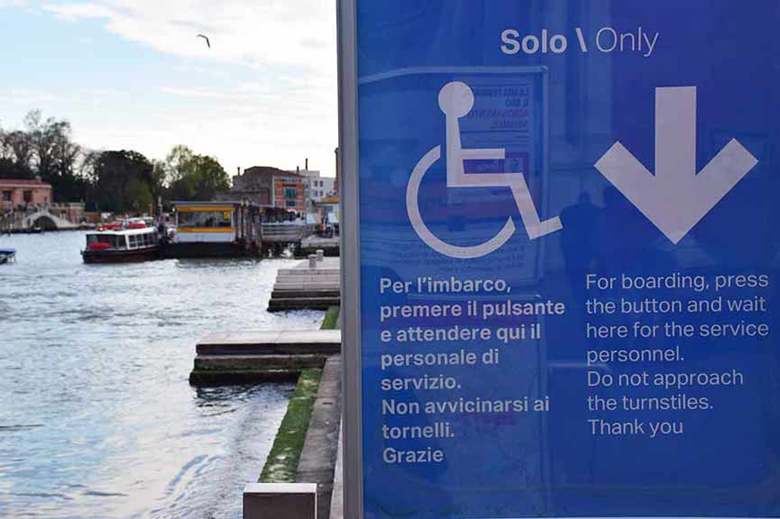 Disabili e Vaporetto Venezia