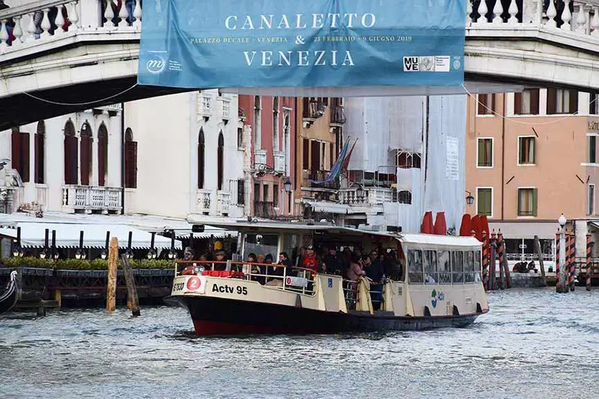 Venice water bus vaporetto Line 2 