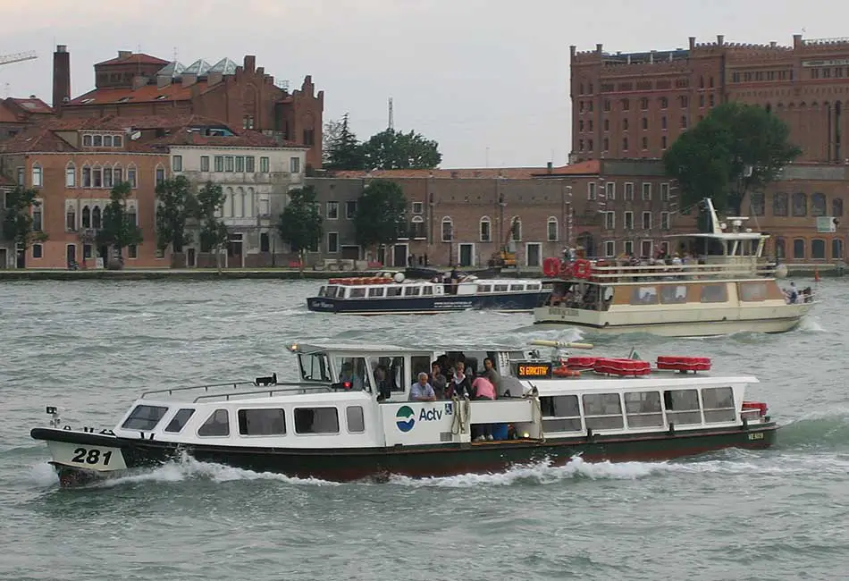 Piazza Trieste Jesolo Venice on vaporetto