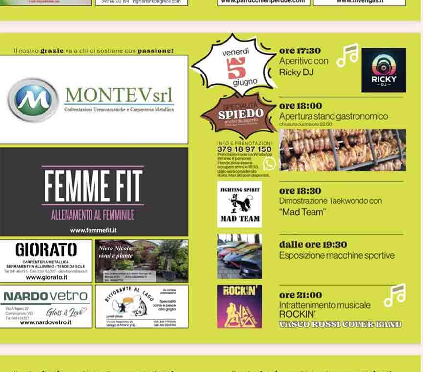 Programma Sagra di Sant'Antonio a Vetrego